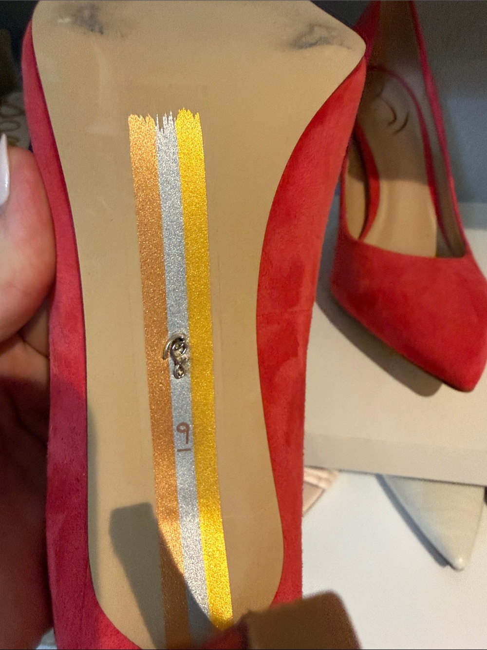 Women's Coral Suede Pointed-Toe Stiletto Pumps - Picture 8 of 8